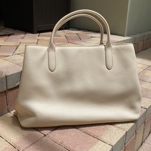 Mark and Graham cream handle bag